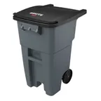 image of Rubbermaid FG9W2700GRAY Mobile Trash Receptacle
