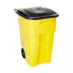 image of Rubbermaid FG9W2700YEL Mobile Trash Receptacle