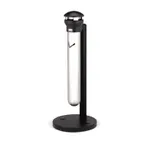 image of Rubbermaid FG9W3100SSBLA Smoking Receptacle, 15" x 39.6" Stainless Steel/Black, Holds 1,200 Butts