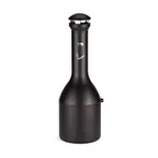 image of Rubbermaid FG9W3300BLA Smoking Receptacle, 13" x 39" Steel Black, Holds 1,200 Butts, Padlock Tabs