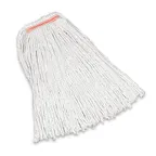 image of Rubbermaid FGF11600WH00 Wet Mop Head – 16 oz 4‑Ply Cotton, 1" White Mop, Made in USA