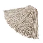 image of Rubbermaid FGF11700WH00 Wet Mop Head - 20 oz 4‑Ply Cotton, 1" White Mop, Cut End, Made in USA