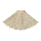image of Rubbermaid FGF11800WH00 Wet Mop Head - 24 oz 4‑Ply Cotton, 1" White All‑Purpose Mop, Made in USA
