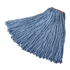 image of Rubbermaid FGF51800BL00 Wet Mop Head - 24 oz 4‑Ply Cotton/Rayon Blend 1" Band All‑Purpose Blue Mop