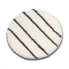 image of Rubbermaid FGP26900WH00 Floor Scrubber Bonnet, 19" White/Green Low-Profile Scrub Pad - Made in USA