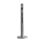 image of Rubbermaid FGR1BK - Outdoor Smoking Pole, 4" Dia x 41" H, Black Aluminum, Power-Coated, Fire-Safe, ADA Compliant