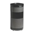 image of Rubbermaid FGS3ETBKPL Metal Recycling Receptacle / Container
