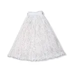 image of Rubbermaid FGV11600WH00 Wet Mop Head – 16 oz #16 Cotton Yarn, 1" White Mop, Made in USA