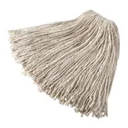image of Rubbermaid FGV11900WH00 Wet Mop Head - 32 oz #32 All‑Purpose Cotton Yarn, 1" White Band, Made in USA