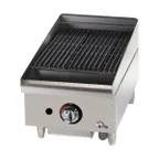 image of Star 6015CBF Star-Max® 15" Countertop Gas Lava Rock Charbroiler with (1) Burner, 40.000 BTU