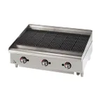 image of Star 6036CBF Star-Max® 36" Countertop Gas Lava Rock Charbroiler with (3) Burners, 120.000 BTU