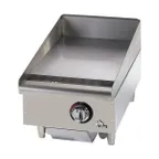 image of Star 615MF 15" Star-Max® Countertop Manual Gas Griddle, 1" Steel Plate - 28.300 BTU