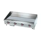 image of Star 648TCHSF 48" Countertop Thermostatic Gas Griddle, 1" Chrome Plate - 113.200 BTU