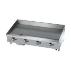 image of Star 648TSPF 48" Countertop Gas Griddle with Snap-Action Thermostat, 1" Steel Plate - 113.200 BTU
