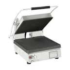 image of Star PGT14I Single Cast Iron Panini Sandwich Grill with Timer & Grooved Plates, Manual Controls