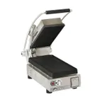 image of Star PGT7IA-120V Single Cast Iron Sandwich Grill with Grooved Plates, Manual Controls - 120V