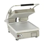image of Star PST14 Single Cast Iron Panini Sandwich Grill with Smooth Plates, Manual Controls