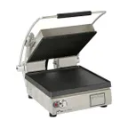 image of Star PST14IGT Single Cast Iron Sandwich Press Grill with Grooved & Smooth Plates, Manual Controls