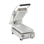image of Star PST7A-120V Single Sandwich Grill with Aluminum Smooth Plates, Manual Controls - 120V