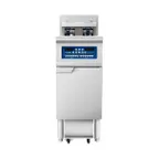 image of Atosa USA AEFF-50-1T Multiple Battery Electric Fryer Without Basket Lifts, Floor Model - Split Pot