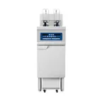 image of Atosa USA AEFF-50-1TB Multiple Battery Electric Fryer With Basket Lifts, Floor Model - Split Pot