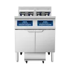 image of Atosa USA AEFF-50-2 Multiple Battery Electric Fryer Without Basket Lifts, Floor Model - Full Pot