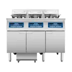 image of Atosa USA AEFF-50-3T Multiple Battery Electric Fryer Without Basket Lifts, Floor Model - Combo Pot