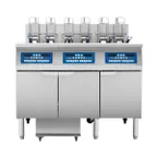 image of Atosa USA AEFF-50-3TB Multiple Battery Electric Fryer With Basket Lifts, Floor Model - Combo Pot