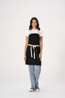 image of Chef Works ABN07-BLK-0 Bib Apron, 31.5"L x 32.5"W, Adjustable Neck, 2 Pockets, Poly/Cotton, Black