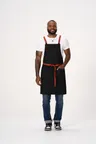 image of Chef Works ABS04-BLK-0 Bib Apron, Black, Adjustable Strap, 2 Hip Pockets, 31"L x 32"W, Poly/Cotton