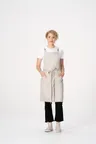 image of Chef Works ABS04-ECR-0 Bib Apron, Lockharte, 2 Pockets, 80% Recycled Poly/Cotton, Ecru, 31"L x 32"W