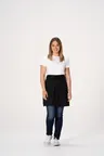 image of Chef Works AHN09-BLK-0 Brio Half Bistro Waist Apron, 20"L x 30"W, Poly/Cotton, Black - 1/Case