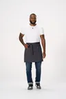 image of Chef Works AHN09-CHR-0 Brio Half Bistro Apron, 20"L x 30"W, Unisex, Charcoal, Poly/Cotton