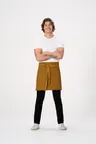 image of Chef Works AHS02-MUS-0 Waist Apron, Mustard, 17"-19" x 30"-35", Snap Straps, 80% Recyc Poly/Cotton