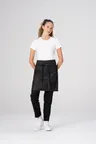 image of Chef Works AHWXX012-BLK-0 Waist Apron, 19"L x 31"W, Black Poly/Cotton, Hip Pockets, Tablet Pocket
