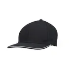 image of Chef Works BCCG-BLK-0 Unisex Black Chef Coat, 100% Polyester, Baseball Cap Style