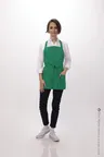 image of Chef Works F10-KEL-0 3-Pocket Bib Apron, 24"L x 27.5"W, Kelly Green, Adjustable Neck, Poly/Cotton