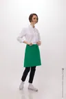 image of Chef Works F28-KEL-0 Half Bistro Apron, 19"L x 27.5"W, 1 Patch Pocket, Kelly Green, Poly/Cotton