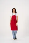 image of Chef Works F8WS-RED-0 Bib Apron, Unisex, Red, 35" x 21"-24", 65% Polyester 35% Cotton