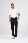 image of Chef Works PEC05-BLK-XL Eaze Cargo Pants, XL Black, 100% Recycled Polyester, Adjustable Waist