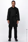 image of Chef Works REAPK-BLK-0 Bib Apron, 33-1/2" L x 27½" W, 65/35 Recycled Poly/Cotton, Black