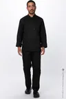 image of Chef Works REPBN01-BLK-XL Chef Pants, XLarge, Black, 65/35 Poly/Cotton, Elastic Waistband Drawstring