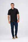image of Chef Works SBU01-BLK-XL Black Cook Shirt, Men's, XL, 65% Polyester/2% Elastane, Short Sleeves