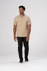image of Chef Works SBU01-KHA-4XL Durham Snap Shirt, Khaki, 4XL, 65% Polyester/2% Elastane, Short Sleeve
