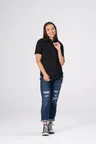 image of Chef Works SHC11W-BLK-XS Black Cook Shirt, Short Sleeve, 64% Polyester/34% Cotton/2% Elastane, XS