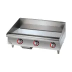 image of Star 536CHSF 36" Countertop Electric Griddle with Chrome Plate & Thermostatic Controls, 36" x 20.75"