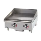 image of Star 624TSPF 24" Countertop Gas Griddle with Snap-Action Thermostat, 1" Thick Plate - 56.600 BTU