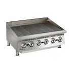 image of Star 8036CBB Ultra-Max® 36" Countertop Gas Lava Rock Charbroiler with (6) Burners, 120.000 BTU