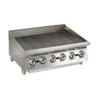 image of Star 8136RCBB Ultra-Max® 36" Countertop Gas Radiant Charbroiler with (6) Burners, 120.000 BTU