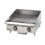 image of Star 824TA 24" Countertop Gas Griddle with Snap-Action Thermostat, 1" Steel Plate - 60.000 BTU